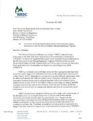 Natural Resources Defense Council (NRDC): Cover Letter