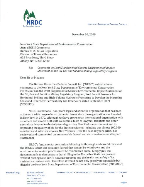 natural resources defense council nrdc cover letter conservation cover letter