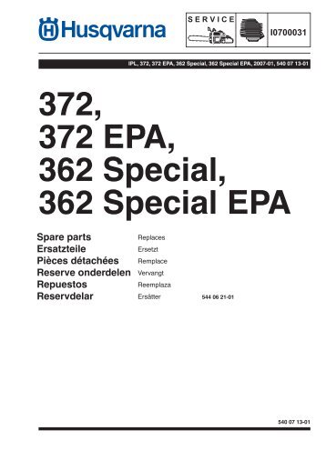IPL, 372, 372 EPA, 362 Special, 362 Special EPA, 2007-01, Chain ...