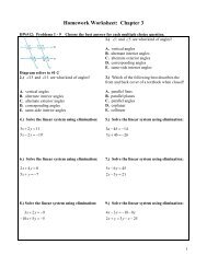 Geometry M217 Name Chapter 5 Test Review Worksheet 3 Teacher
