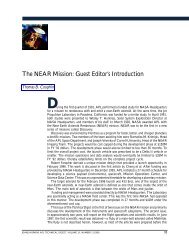 The NEAR Mission: Guest Editor's Introduction - Johns Hopkins APL ...