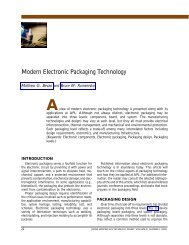 Modern Electronic Packaging Technology - Johns Hopkins APL ...