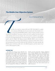 The Mobile User Objective System - Johns Hopkins APL Technical ...