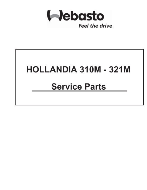 HOLLANDIA 310M - 321M Service Parts - Techwebasto.com