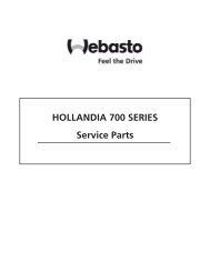 HOLLANDIA 700 SERIES Service Parts - Techwebasto.com