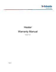 Heater Warranty Manual - Techwebasto.com