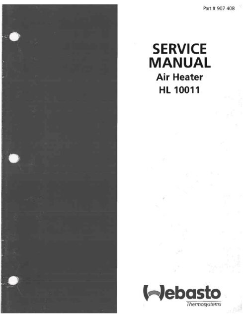 HL 100 Service Manual - Techwebasto.com