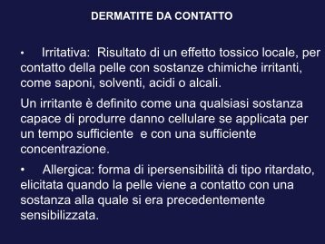 dermatite da contatto 2012 - Corso di laurea in tecniche della ...