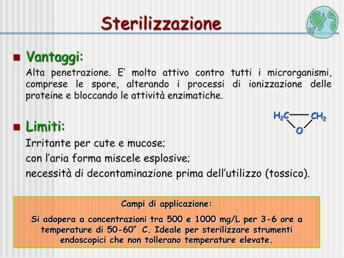 6. sterilizzazione e disinfezione - Corso di laurea in tecniche della ...