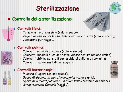 6. sterilizzazione e disinfezione - Corso di laurea in tecniche della ...