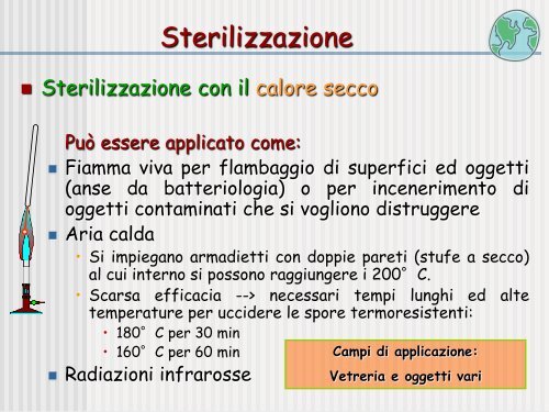 6. sterilizzazione e disinfezione - Corso di laurea in tecniche della ...