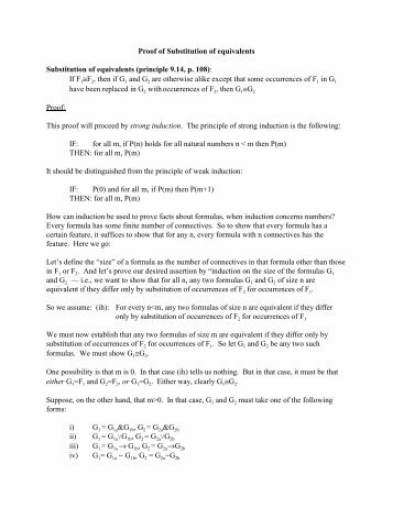 Proof of Substitution of equivalents Substitution of ... - Ted Sider