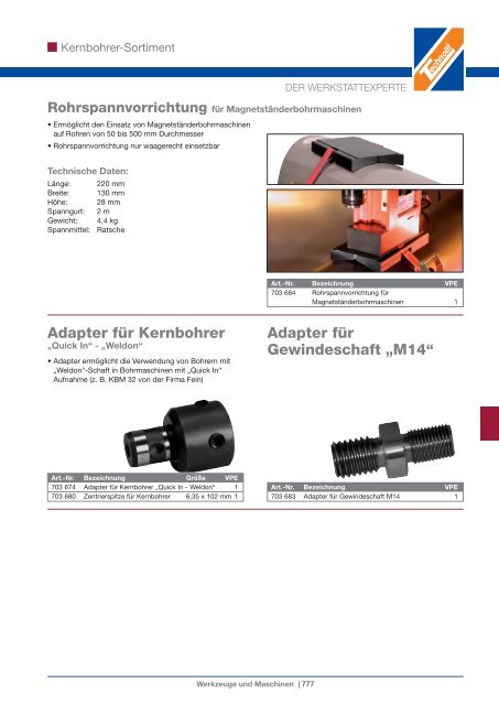 Werkzeuge und Maschinen