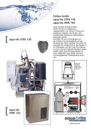 Einbau-Geräte aqua-rite UTEK 150 aqua-rite HWK 150 ... - AquaWatt