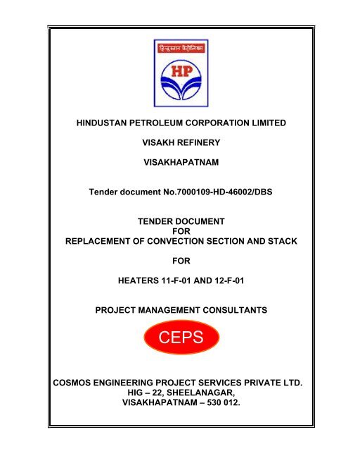 list of drawings - Hindustan Petroleum Corporation Limited