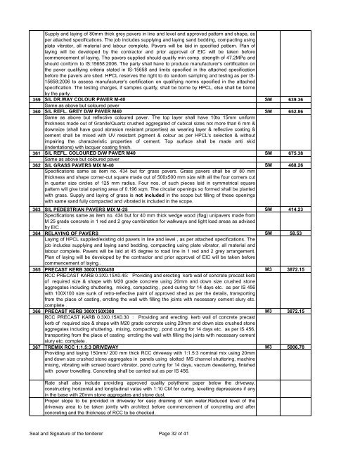 SCHEDULE OF RATES.pdf - Hindustan Petroleum Corporation ...