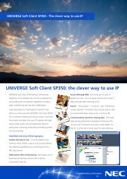 UNIVERGE Soft Client SP350 - NEC Corporation (Thailand)