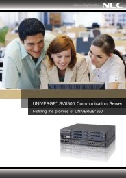 univerge sv8300 - NEC Corporation (Thailand)