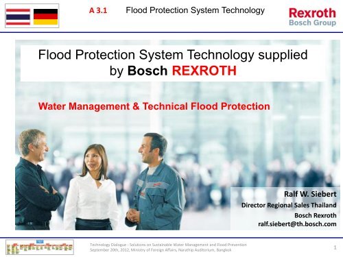 Flood Protection System Technology Supplied By Bosch Rexroth