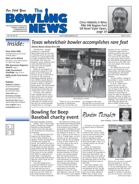 Our 56th Year The Bowling News