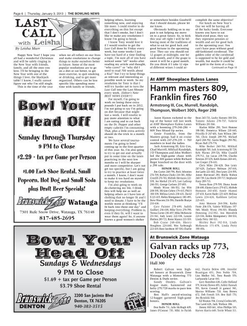 Jan 3-SW - The Bowling News