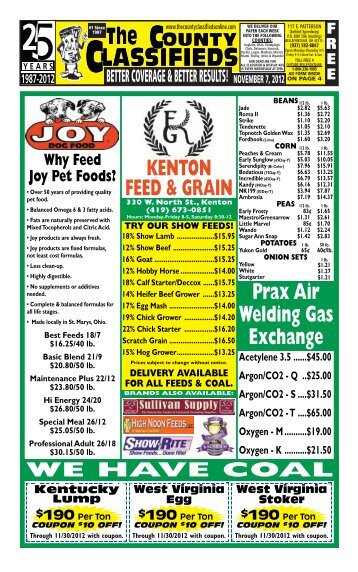 KENTON FEED & GRAIN Prax Air Welding Gas Exchange - County ...