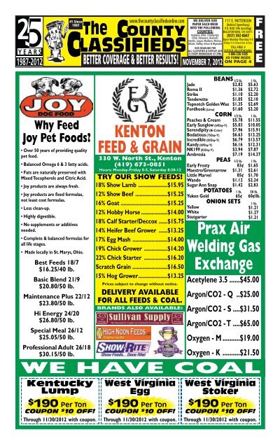 KENTON FEED & GRAIN Prax Air Welding Gas Exchange   County