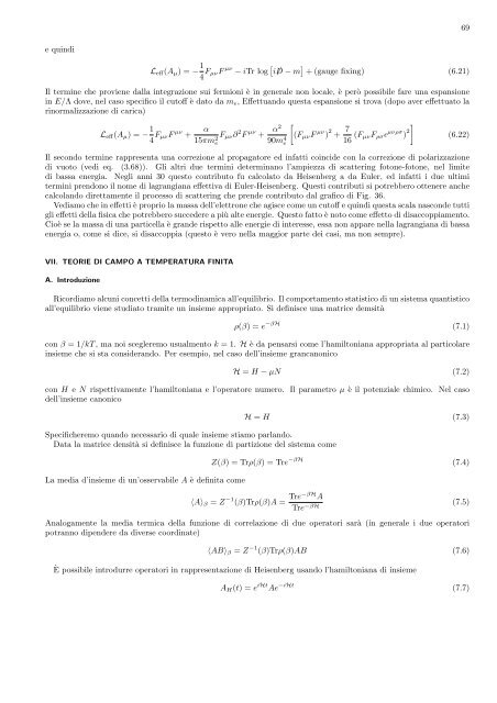 Appunti per il corso: Fisica del plasma di quark e gluoni (A.A. ... - Infn