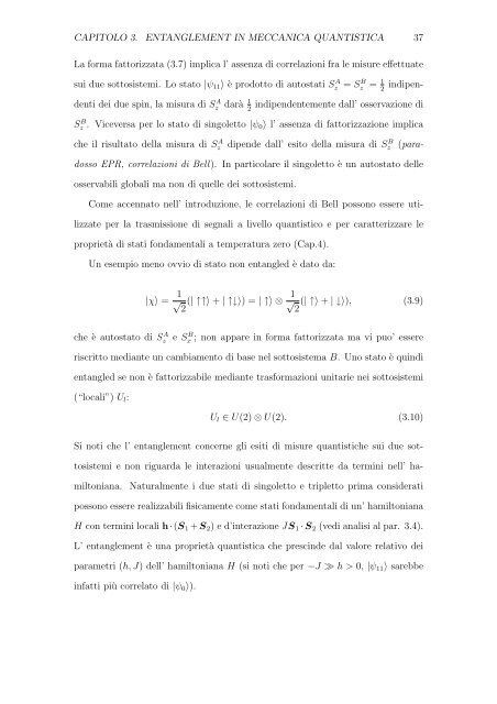 entropia di entanglement in teorie invarianti conformi bidimensionali