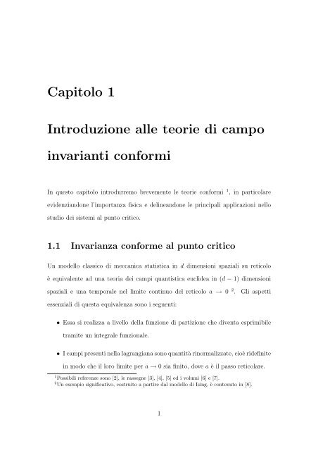 entropia di entanglement in teorie invarianti conformi bidimensionali