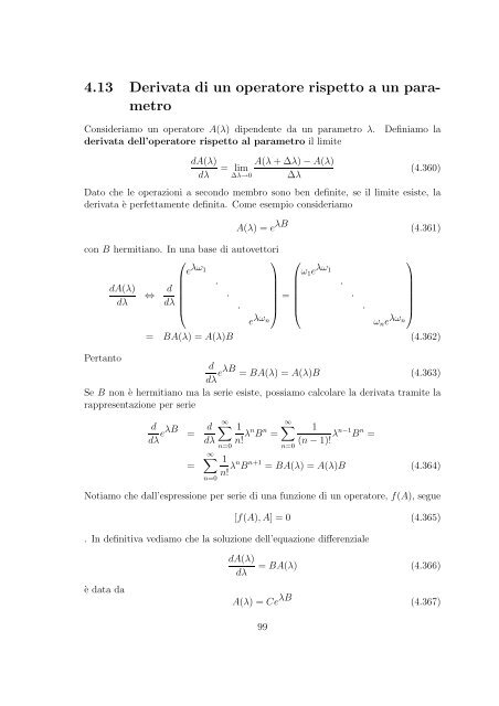 Meccanica Quantistica