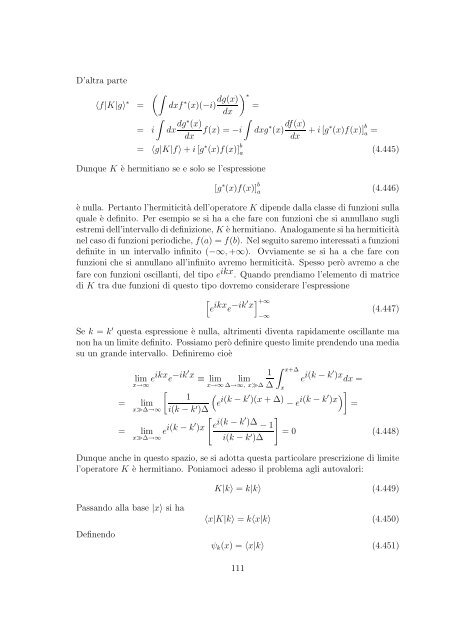 Meccanica Quantistica