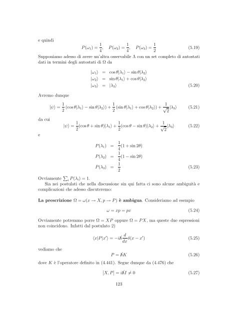 Meccanica Quantistica