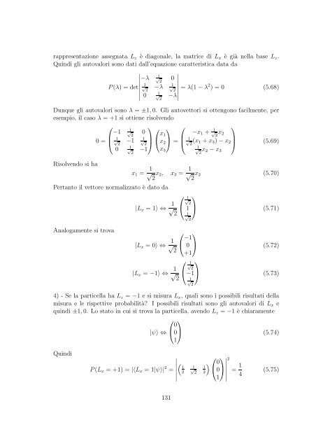 Meccanica Quantistica