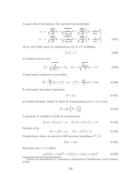 Meccanica Quantistica