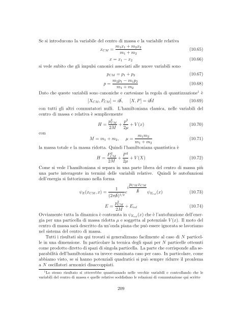 Meccanica Quantistica