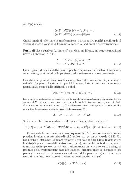 Meccanica Quantistica