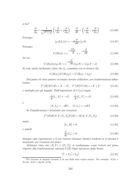 Meccanica Quantistica