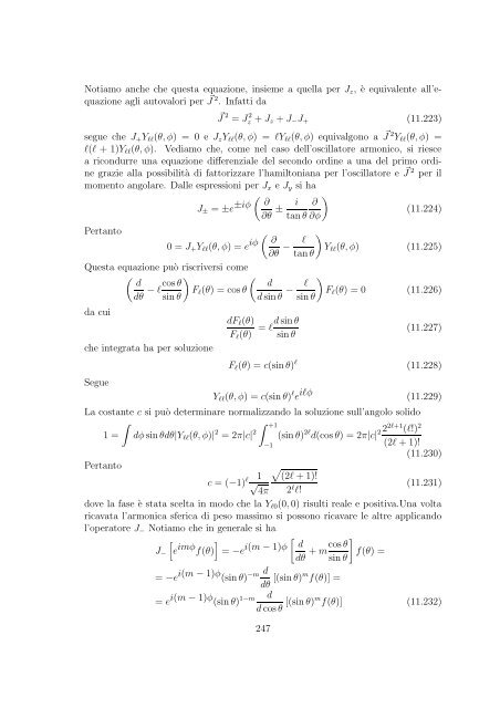 Meccanica Quantistica