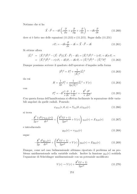 Meccanica Quantistica