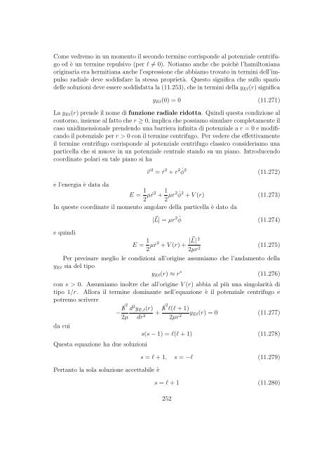 Meccanica Quantistica