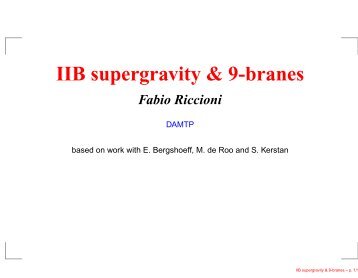 IIB supergravity & 9-branes