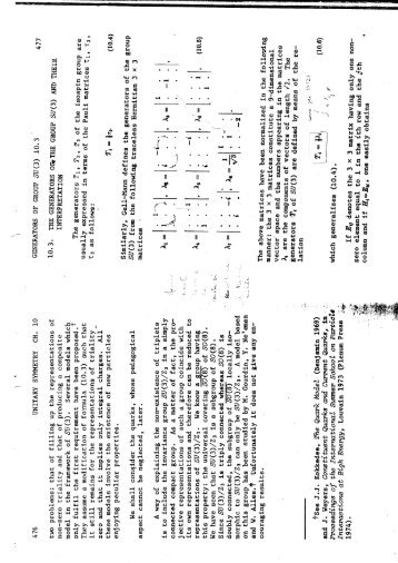 Bacry - Group theory - SU(3)