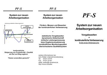 PF-S PF-S System zur neuen ... - Wetter Unternehmensberatung