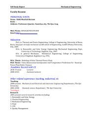 Faculty Resume