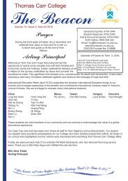 Acting Principal Prayer - Thomas Carr College