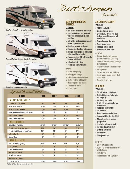 2007 Dutchmen Motorhome by Four Winds ... - Thor Motor Coach