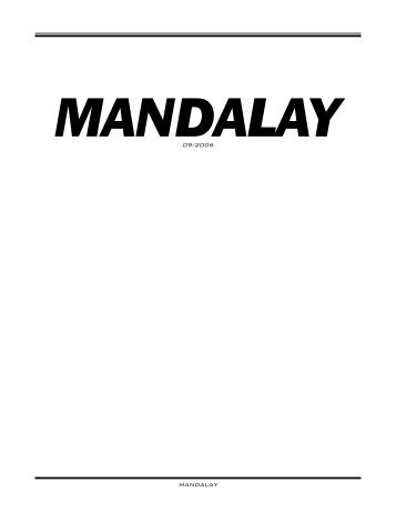 2006 Mandalay Motorhome Owners Manual - Thor Motor Coach