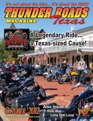 October 2012 - Thunder Roads Texas Motorcycle Magazine