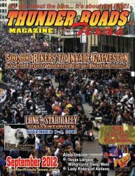 September 2012 - Thunder Roads Texas Motorcycle Magazine